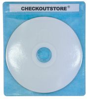 CheckOutStore (200) Premium CD Double-Sided Storage Plastic Sleeve (Blue)