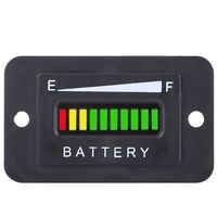 Qiilu 12V/24V/36V/48V LED Digital Battery Indicator Meter Gauge for Golf Cart(BI003-12/24V)