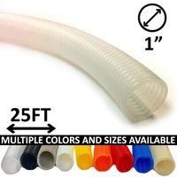 Electriduct 1" Split Wire Loom Tubing Polyethylene Flexible Conduit (1 Inch ID) - Clear - 25 Feet