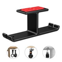 Headphone Hanger Aluminum Headset Holder, Link Dream Gaming Headset Headphone Hook Holder Hanger Mount Under Desk with Cable Organizer for All Headphones
