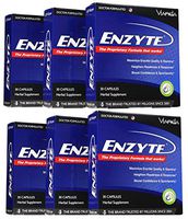 Enzyte® Natural Male Enhancement Supplement for Quality and Stamina with Asian Ginseng, Ginkgo Biloba, Grape Seed Extract, Horny Goat Weed - 180 Capsules
