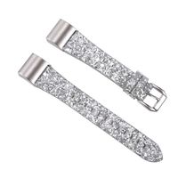 Homsta Glitter Leather Bands Compatible with Fitbit Charge 2 Smart Watch - Luxury Adjustable Flash Watch Strap Replacement Accessory Wristbands Bracelets for Women Girls