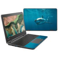Mightyskins Skin Compatible with Lenovo 300e Chromebook 11.6" (2018) - Shark | Protective, Durable, and Unique Vinyl Decal Wrap Cover | Easy to Apply, Remove, and Change Styles | Made in The USA