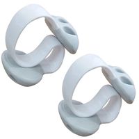 Coralpearl Desk Cable Drop Clips Weighted Silicone Desktop Organizer Small Line Ties Fixer Tidy Table Top Wire Holder Clamp Non Adhesive Cord Management Set for Home Office (White 2pcs)