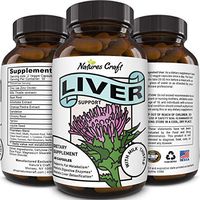 Best Liver Supplements with Milk Thistle - Artichoke - Dandelion Root Support Healthy Liver Function for Men and Women Natural Detox Cleanse Capsules Boost Immune System Relief - Natures Craft