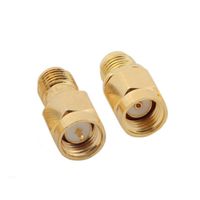 2pcs FPV Antenna Adapter RP-SMA Male to SMA Female and SMA Male to RP-SMA Female