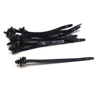 Antrader 10 Pack Arrow Push Mount Cable Ties, 6"x 2/7", 50 Lbs. Tensile Strength, Nylon UV Resistant Black