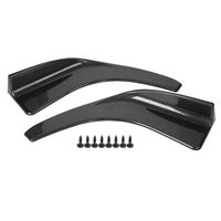 Qii lu 1 Pair Universal Car Modified Front Deflector, Front Bumper Canard Lip Splitter Body Shovels(Carbon Fiber)