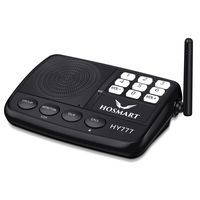Hosmart 1/2 Mile LONG RANGE 7-Channel Security Wireless Intercom System for Home or Office (2017 New vesion) [1 stations Black]
