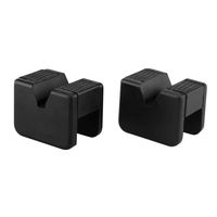XuSha Universal Jack Pad Cross Slotted Frame Rail Floor Jack Rubber Pad for Pinch Weld Side Frame Rail Protector Puck/Pad Adapter Black (2 Pack Jack Stand Pads)