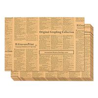 Kraft Paper Roll - 12-Pack Packing Paper, Newspaper Theme Brown Kraft Paper Roll, Brown Wrapping Paper, 27.75 x 19.75 Inches