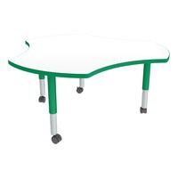 Cog Adjustable-Height Mobile Preschool Collaborative Table w/Whiteboard Top