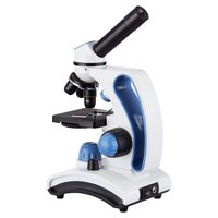 AmScope M162C-2L-PB10 40X-1000X Dual Light Glass Lens Metal Frame Student Microscope + Slides
