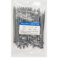 SYD 4 Inch length, 18lb Small size Self Locking Nylon Cable Zip Ties -100packs (Grey)