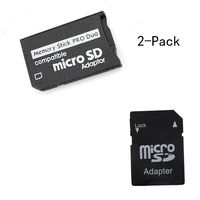 Huadawei TF/Micro SD card to Memory Stick Pro Duo Adapter for sony psp card (Non-Retail packaging)2-pack