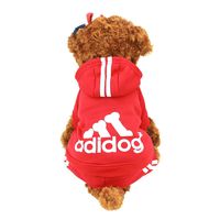 Idepet Cotton Adidog Dog Hoody, S, Red