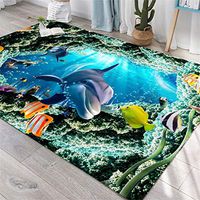 Carpet 3d Ocean World Print Mat Sofa Mat Living Room Kids Room Bedroom Soft Touch Rugs Modern