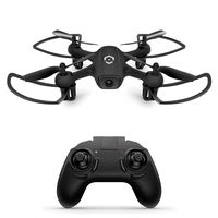 Amcrest Skylight Mini-Drone w/LED Light, Training Drone for Kids & Beginners, RC Helicopter Drone with Remote Control, Headless Mode, Altitude Hold, Stunt Flip (A3-B) Black