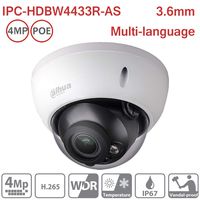 Dahua 4MP Dome Camera IPC-HDBW4433R-AS 3.6mm IP PoE Network Mini Outdoor Security Camera IP67 H.265 ONVIF International Version