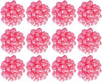 The Gift Wrap Company  Decorative Confetti Gift Bows, Large, Pink, pack of 12