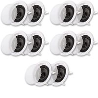 Acoustic Audio CS-IC63-5PR 300 Watt 6.5" 3-Way Home Theater In-Wall/Ceiling Speakers (5-Pair)