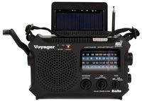 Kaito KA500L 4-Way Powered Emergency AM/FM/SW NOAA Weather Alert Radio with Solar,Dynamo Crank,Flashlight and Reading Lamp, with Larger Battery and Solar Panel, Black