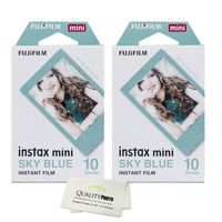 Fujifilm Instax Mini 8 & Mini 9 Instant Film 2-Pack (20 Sheets) Value Set for Fujifilm Instax Mini 8 & Mini 9 Cameras - Sky Blue
