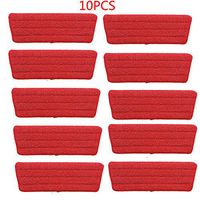 YH Living Microfiber Spray Mop Replacement Heads Pad for Wet/Dry Mops 15" Flat Mop Base Washable 16.5 x 5.5 Inch (10pcs)