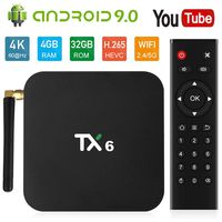 NewPal TV Box, TX6 Android 9.0 4G 32G Smart TV Box Support 2.4G/5G WiFi/BT4.2 Stream Media Player