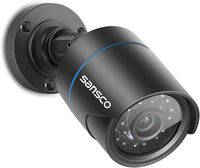 SANSCO HD 720P 1MP CCTV Security Bullet Camera, IR Cut Day Night Vision, 3.6mm Wide Angle Lens, Weather Proof Plastic Casing, Wired Surveillance Camera, Black