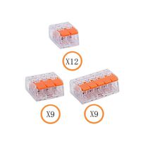 HTCELLE Lever Nuts, 30 Pcs Wire Connector Assortment Pack Compact Splicing Connector Lever Nut Kit for Electrical Wires Solid Stranded Flexible Wires A221-412 A221-413 A221-415