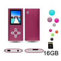 RHDTShop Portable MP3 MP4 Player, Digital Music Video Media Player Ultra Slim LCD Screen, Noise canceling Volume Control, USB 2.0 Cable,red（16GB）