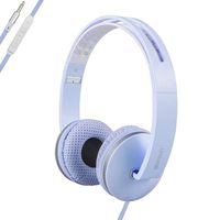 ONTA gorsun Sport Lightweight Foldable On-Ear Headphones Adjustable Headsets with Mic and Volume Control 3.5mm for Kids iPhone Laptop Computer Mp3/4 Earphones (Blue)