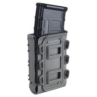 IDOGEAR 5.56mm 7.62mm Tactical Magazine Pouch Airsoft Hunting Shooting Molle Fastmag Soft Shell Mag Carrier Bag (Foliage Green)