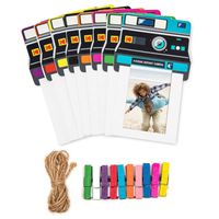 Kodak Vintage Photo Frames - Colorful 2x3 Frames Includes Classic Camera Frames, Magnetic Clothespins & String 8 Pack (Printomatic, Mini Shot, Mini2) (Renewed)