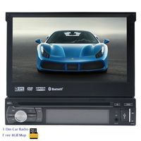 Eincar 8GB Map 7inch Single 1 din Car Radio Stereo GPS Navigation Dash Wince Headunit Autoradio Bluetooth USB SD Aux Subwoofer FM AM RDS Rasio Receiver Car DVD Entertainment System