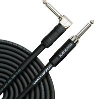 Analysis Plus Black Oval Instrument Cable - Silent 1/4" Straight to 1/4" Angle 10 ft.