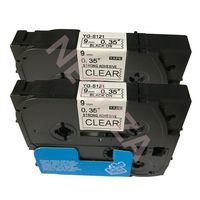 NEOUZA 2PK Compatible for Brother P-Touch Laminated Tze Tz Label Tape Cartridge 9mm x 8m (TZe-S121 Extra Strength Black on Clear)