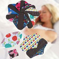 melupa Bamboo Reusable Sanitary Pads - Cloth Sanitary Pads | Light Incontinence Pads | Washable Menstrual Pads - 3 Pack Pads