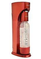 DrinkMate Sparkling Water and Soda Maker, Carbonates ANY Drink, with 1L Re-usable BPA-free Carbonating Bottle and Patented Fizz Infuser - Royal Red (Does Not Come with CO2 Cylinder)