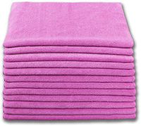 Highest Quality Microfiber Terry Cloth 16x16 300gsm - Pink 12 Pack