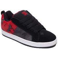 DC Men's Court Graffik Se Skate Shoe, Black/Red/Red-602, 8.5 M US