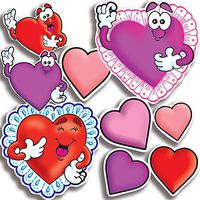 Scholastic TF3264 Valentines and Hearts Accent Punch-Outs
