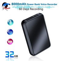 Digital Voice Recorder, 8000mh Power Bank Up to 60 Days Continuous Recording Device, 32GB Voice Activated Recorder, Functional Portable Charging Device, 500 Days Standby | Built-in Strong Magnet