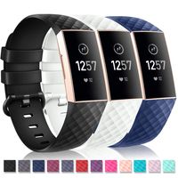 HUMENN Bands Compatible for Fitbit Charge 3,Classic & Special Edition Replacement Sport Wristband Compatible for Charge 3 and Charge 3 SE, Large Small