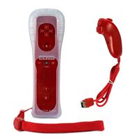 Bestseller2888 Built-in Motion Plus Remote & Nunchuck Controlle (Motion-Red)