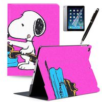 LJX iPad 7th Generation 10.2" 2019 Case Snoopy Cute Cartoon Cover PU Leather Stand Protection Smart Auto Sleep/Wake Shell Compatible for Apple iPad 10.2 inch 2019#U