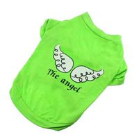 Axchongery Dog Vest, The Angel Pet Shirt Spring Puppy Sleeveless T-Shirts Small Dog Clothes (Green, XXS)