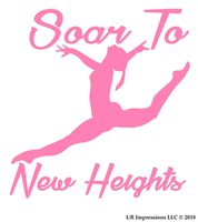 UR Impressions Pnk Gymnastics Soar to New Heights Decal Vinyl Sticker Graphics for Cars Trucks SUV Vans Walls Windows Laptop|Pink|5.5 X 5.25 inch|URI279-P