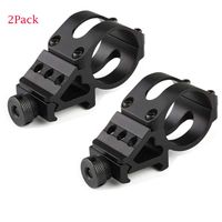 2 Pack Tactical 1"Offset Picatinny Rail Mount,Flashlight Offset Ring Side Gun Mount, for Scopes Laser Tactical Flashlights Torch